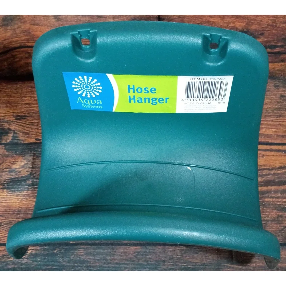 Aqua Systems Green Plastic Wall Mount Garden Hose Hanger Storage Bracket 3130592